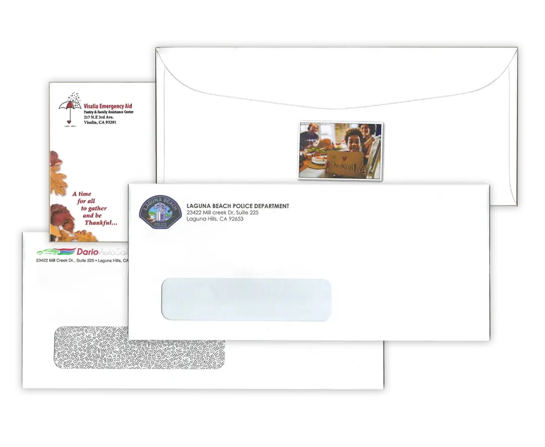 Custom CMYK envelopes
